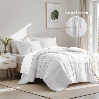 Soft Washed Pleated Comforter Set