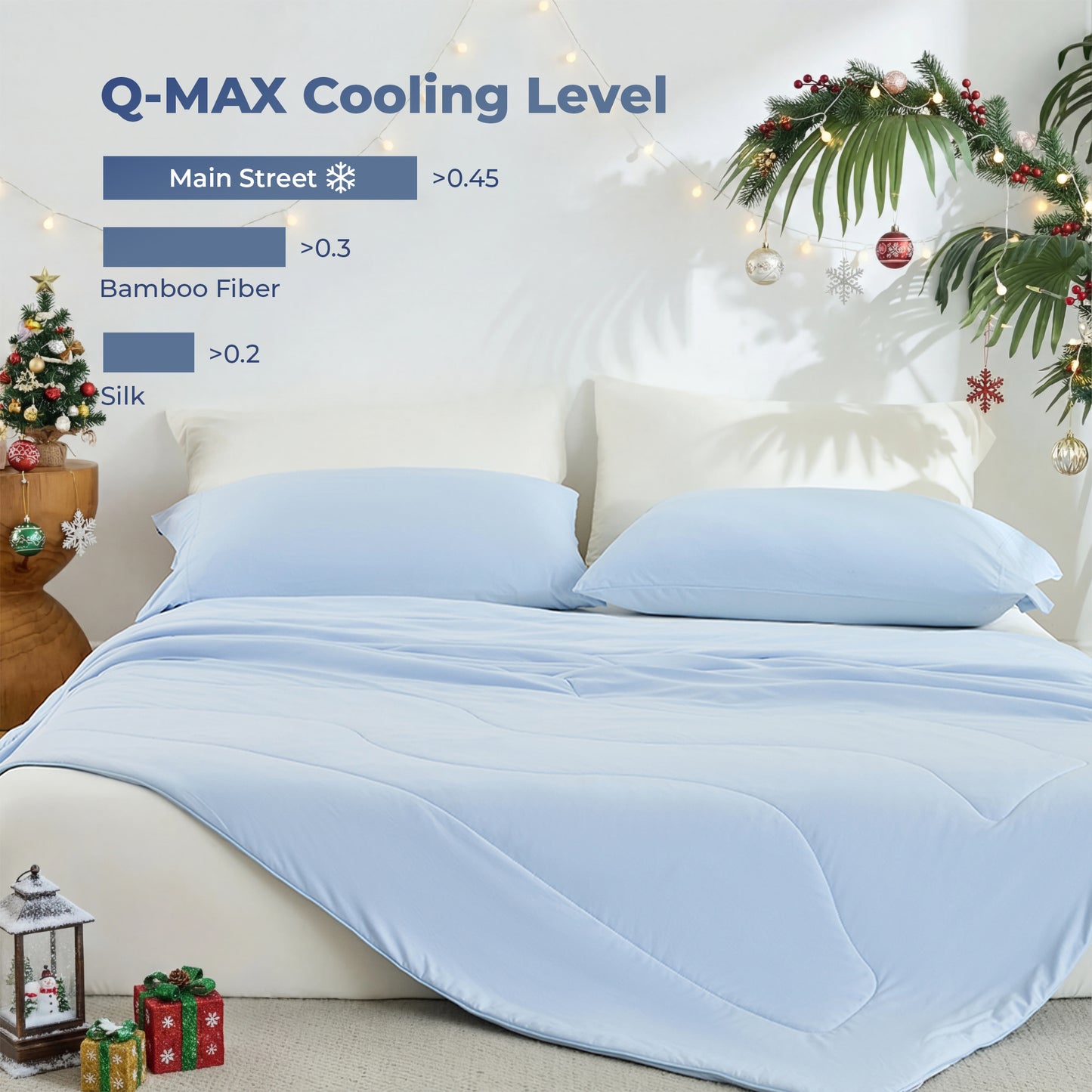 Cooling Comforter, Cooling Blanket for Hot Sleepers, Silky Smooth Summer Comforter