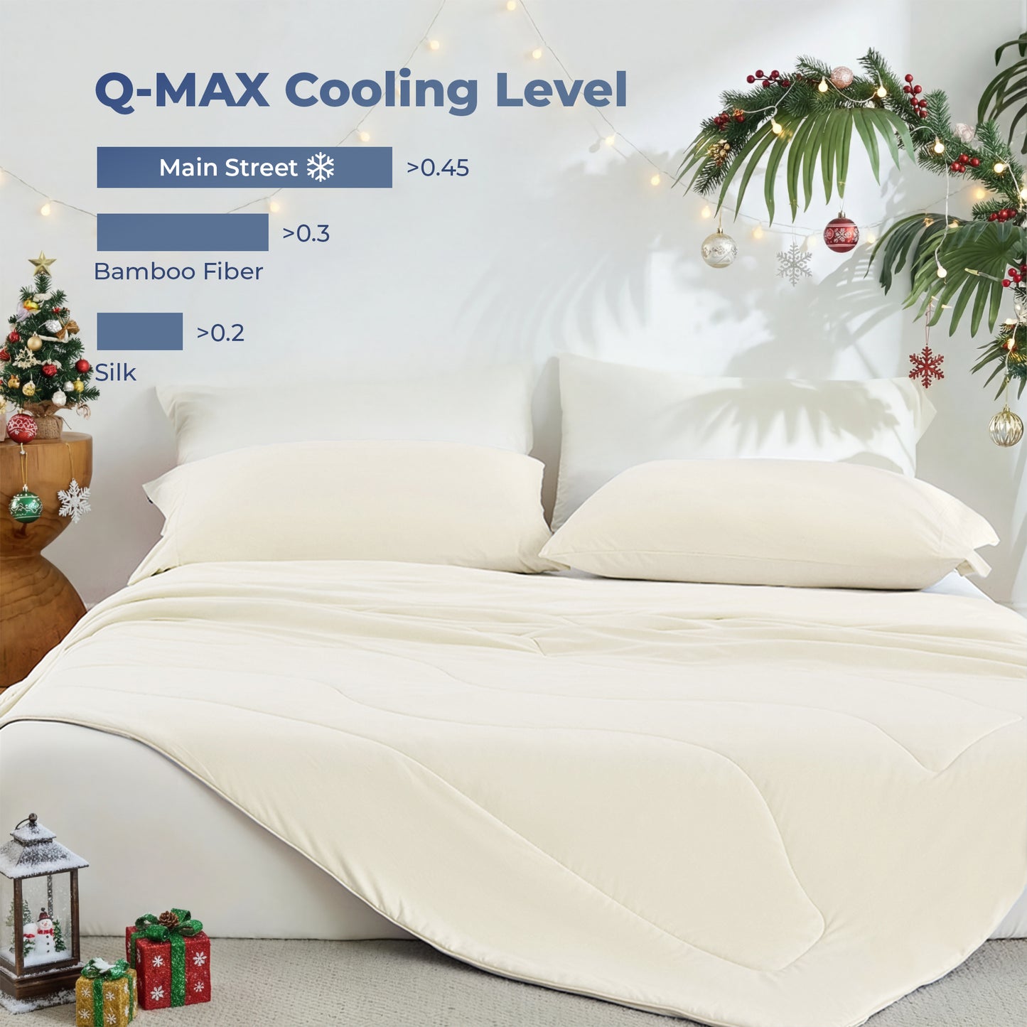 Cooling Comforter, Cooling Blanket for Hot Sleepers, Silky Smooth Summer Comforter