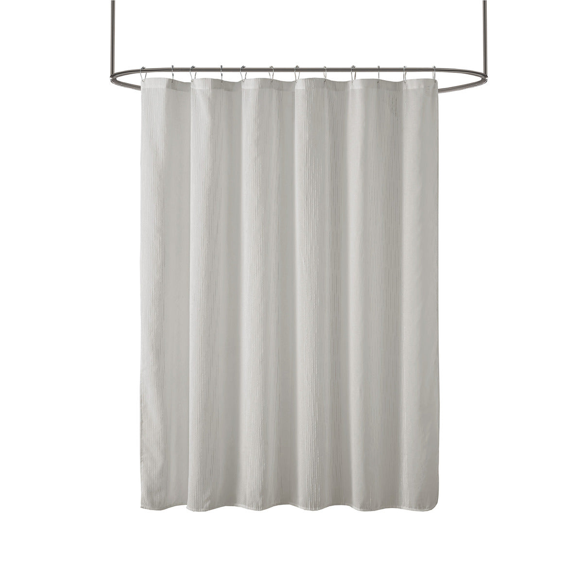 Sheer Shower Curtain with Textured Design