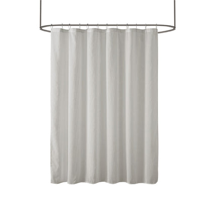 Sheer Shower Curtain with Textured Design