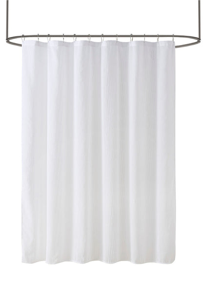 Sheer Shower Curtain with Textured Design
