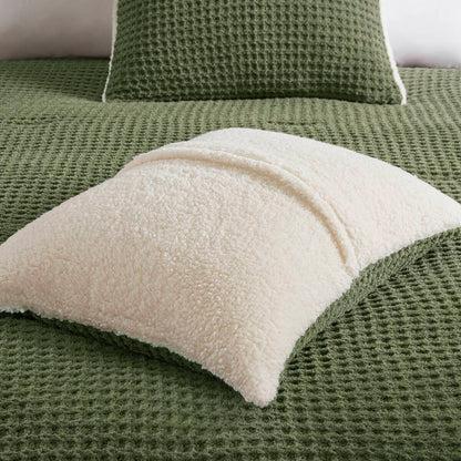 Waffle-Knit Chenille Comforter Set