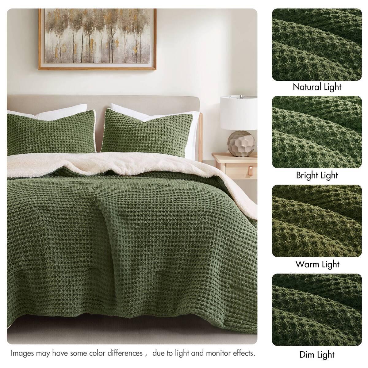 Waffle-Knit Chenille Comforter Set