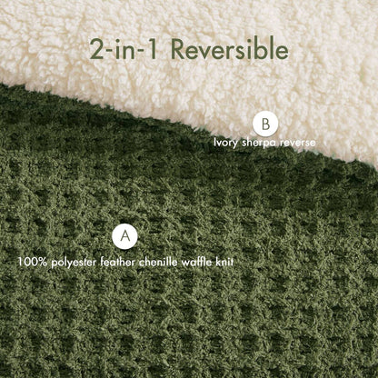 Waffle-Knit Chenille Comforter Set