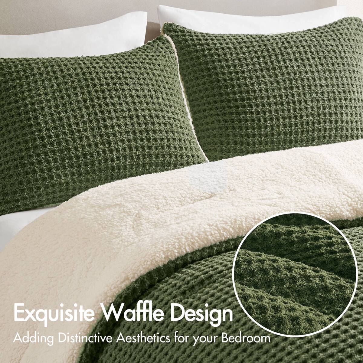 Waffle-Knit Chenille Comforter Set