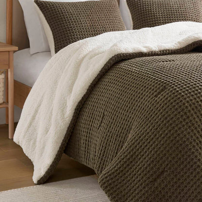 Waffle-Knit Chenille Comforter Set