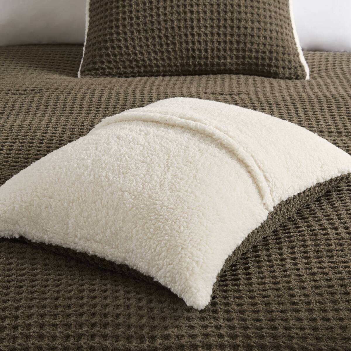 Waffle-Knit Chenille Comforter Set