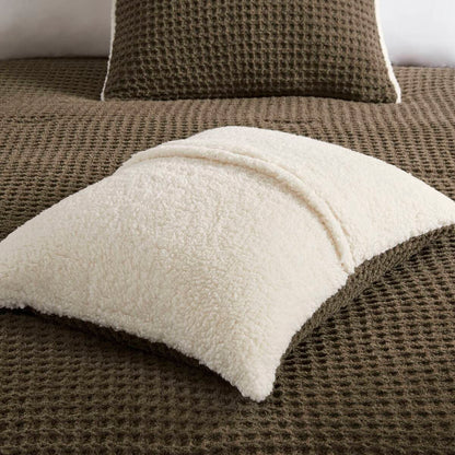 Waffle-Knit Chenille Comforter Set