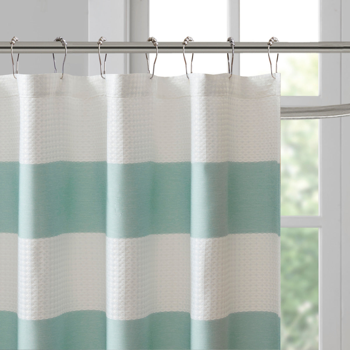 Modern Striped Shower Curtain with 3M Treatment