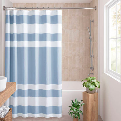 Modern Striped Shower Curtain with 3M Treatment