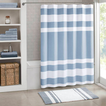 Modern Striped Shower Curtain with 3M Treatment
