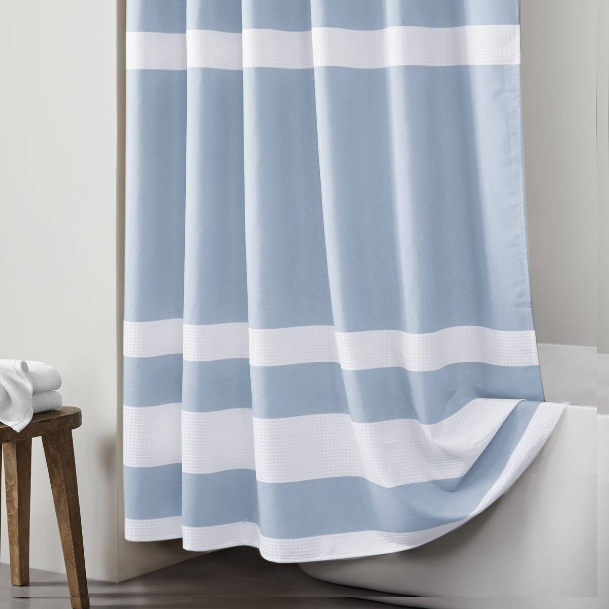 Modern Striped Shower Curtain with 3M Treatment