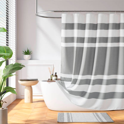 Modern Striped Shower Curtain with 3M Treatment