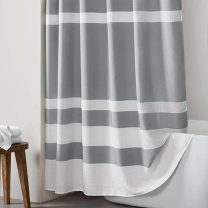 Modern Striped Shower Curtain with 3M Treatment