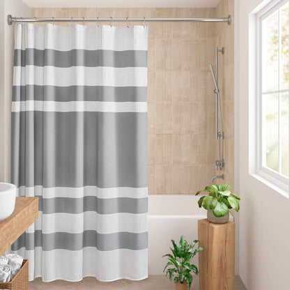 Modern Striped Shower Curtain with 3M Treatment