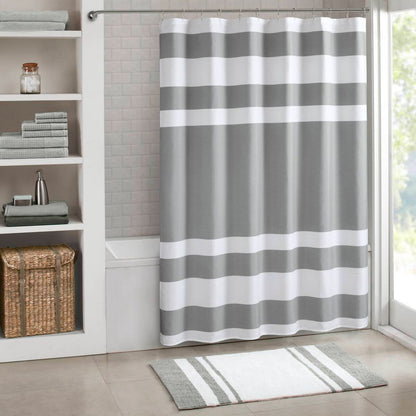 Modern Striped Shower Curtain with 3M Treatment