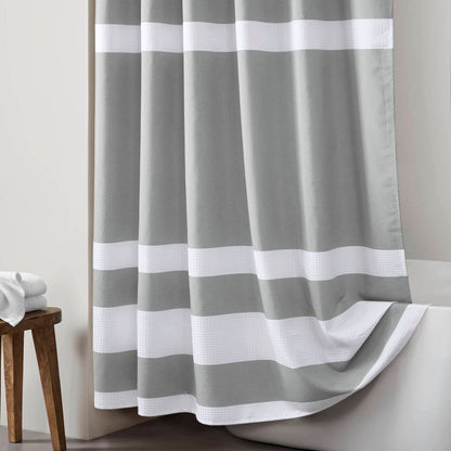 Modern Striped Shower Curtain with 3M Treatment