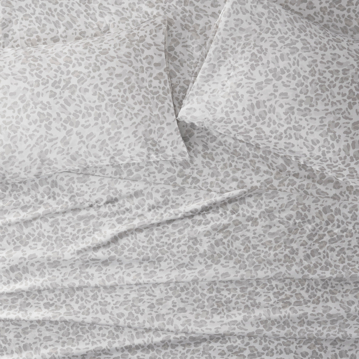 Printed Satin Bed Sheets, 3-Piece Luxury Silky Bedding Sets with Pillowcase