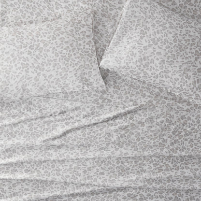 Printed Satin Bed Sheets, 3-Piece Luxury Silky Bedding Sets with Pillowcase