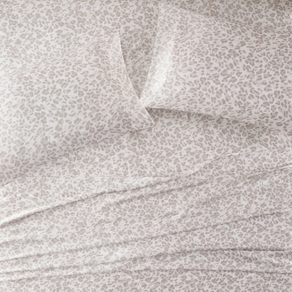 Printed Satin Bed Sheets, 3-Piece Luxury Silky Bedding Sets with Pillowcase