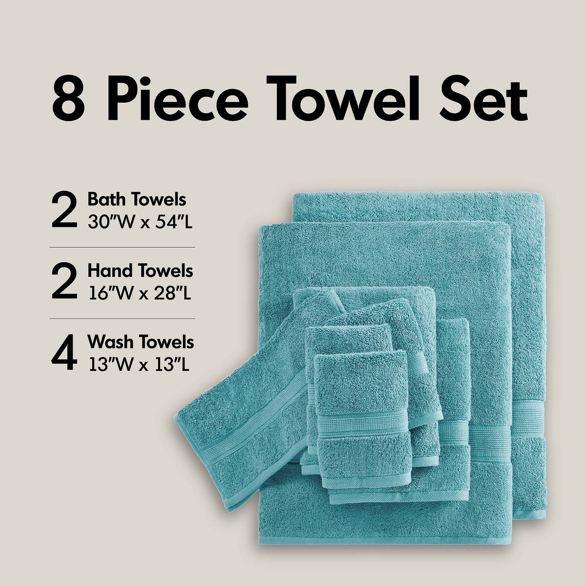 800GSM Cotton Towel Set