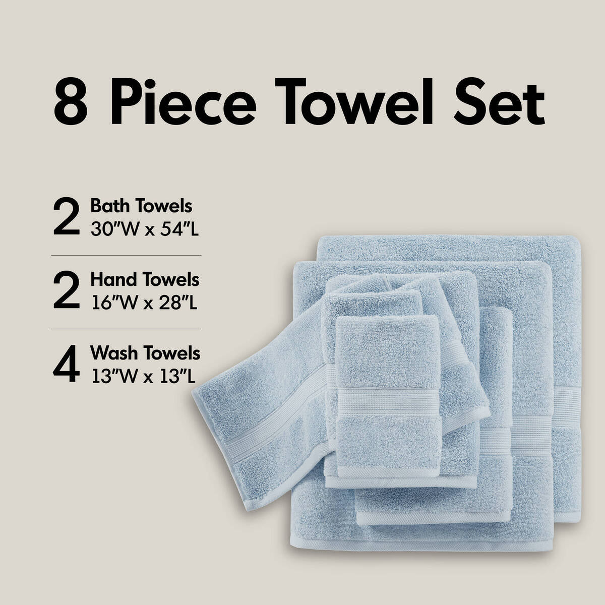 800GSM Cotton Towel Set