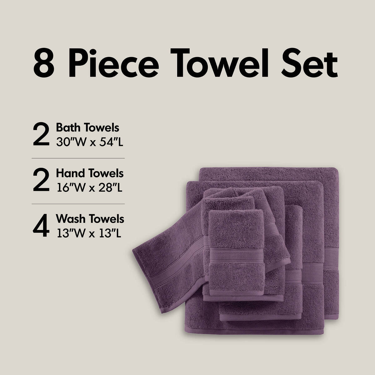 800GSM Cotton Towel Set