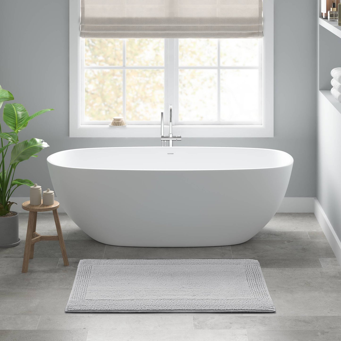 100% Cotton Tufted 3000 GSM Reversible Bath Rug