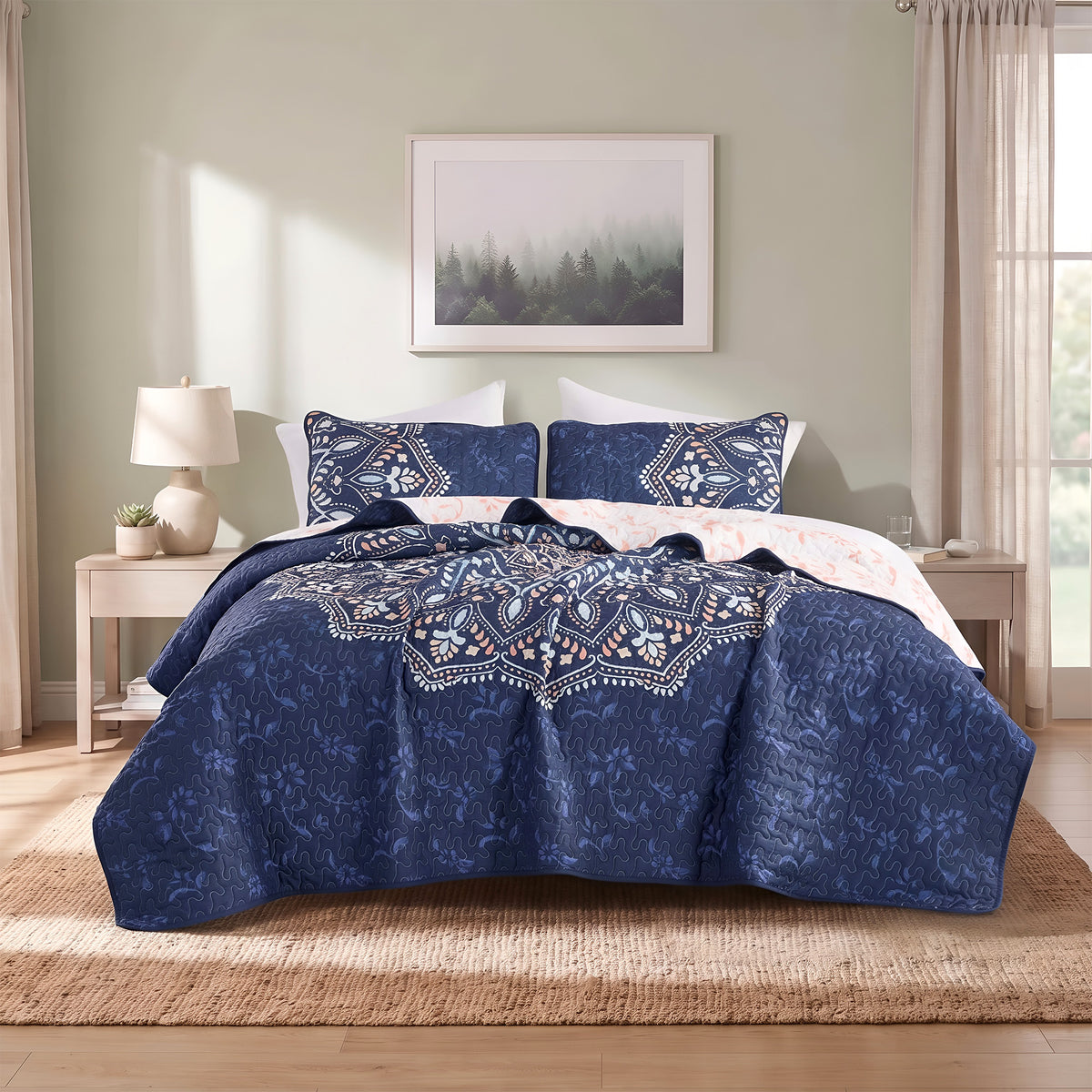 Elava Floral Medallion Quilt Mini Set