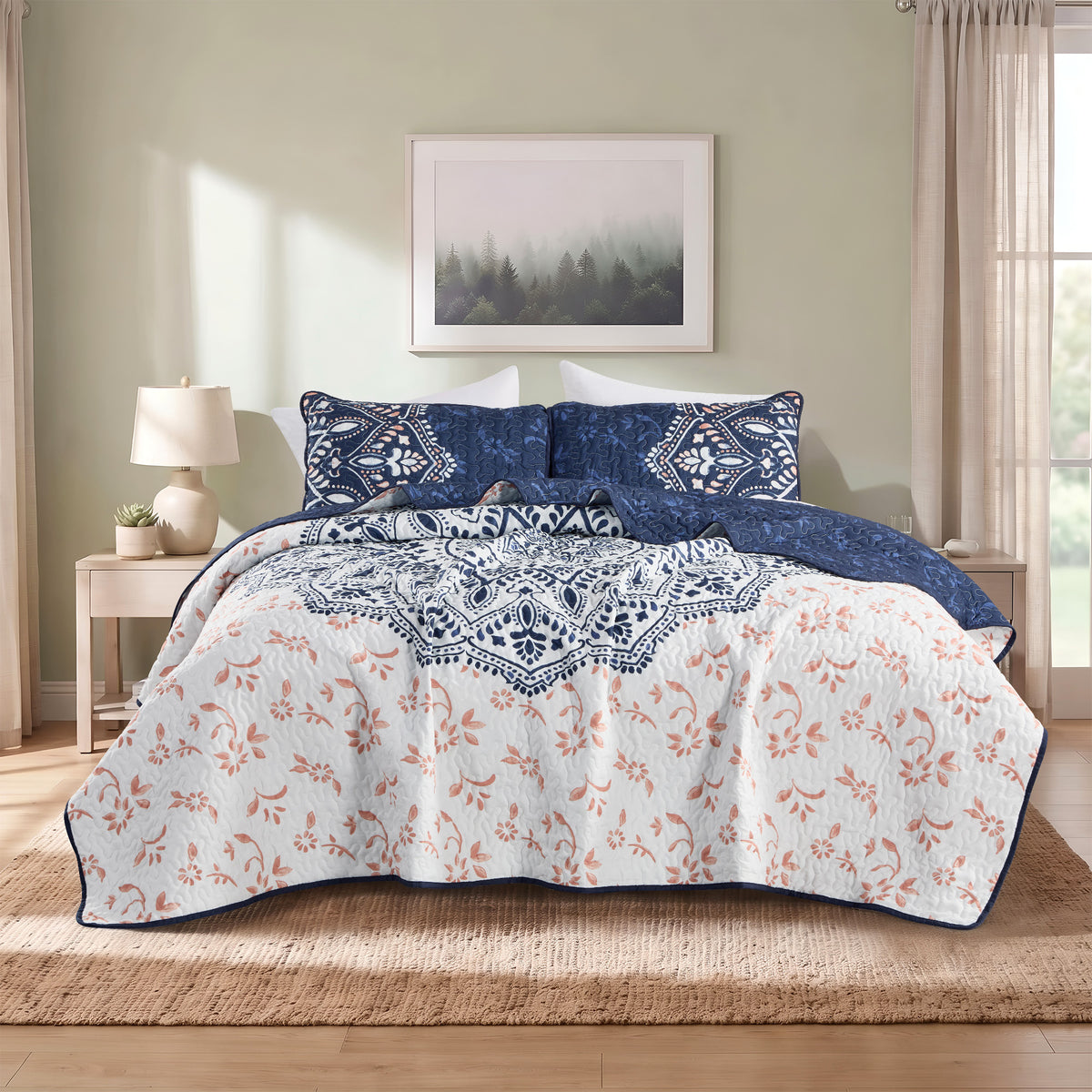 Elava Floral Medallion Quilt Mini Set