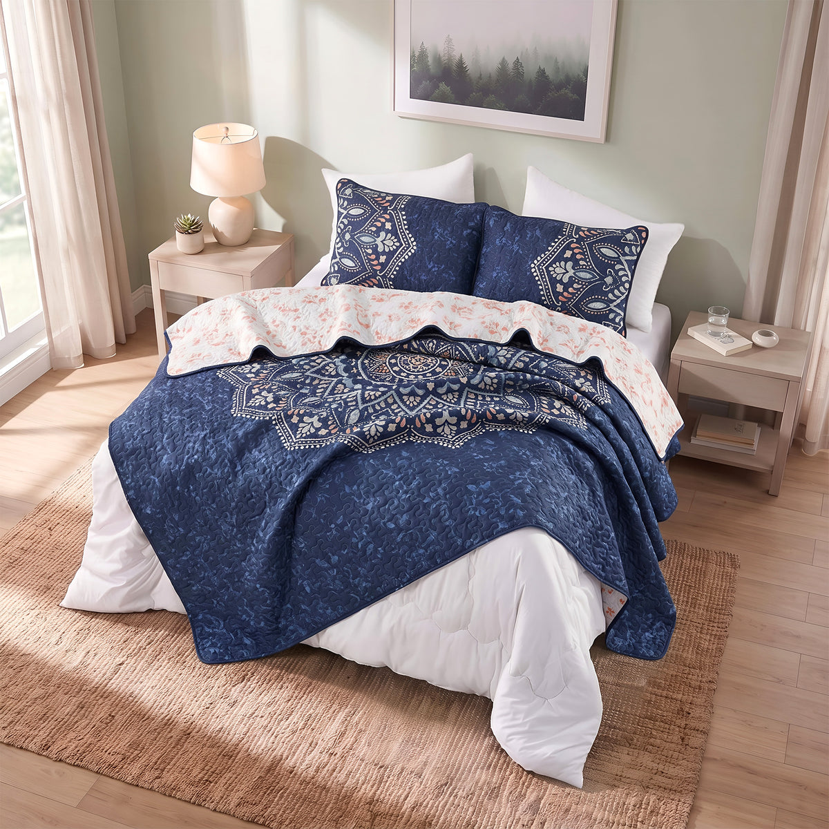 Elava Floral Medallion Quilt Mini Set