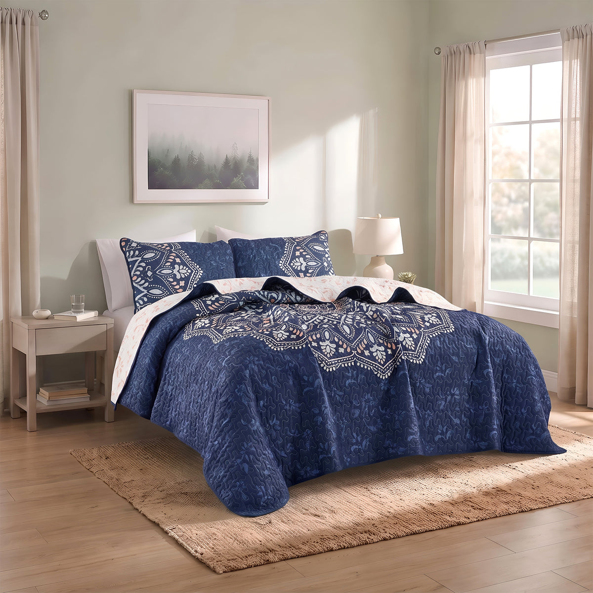 Elava Floral Medallion Quilt Mini Set