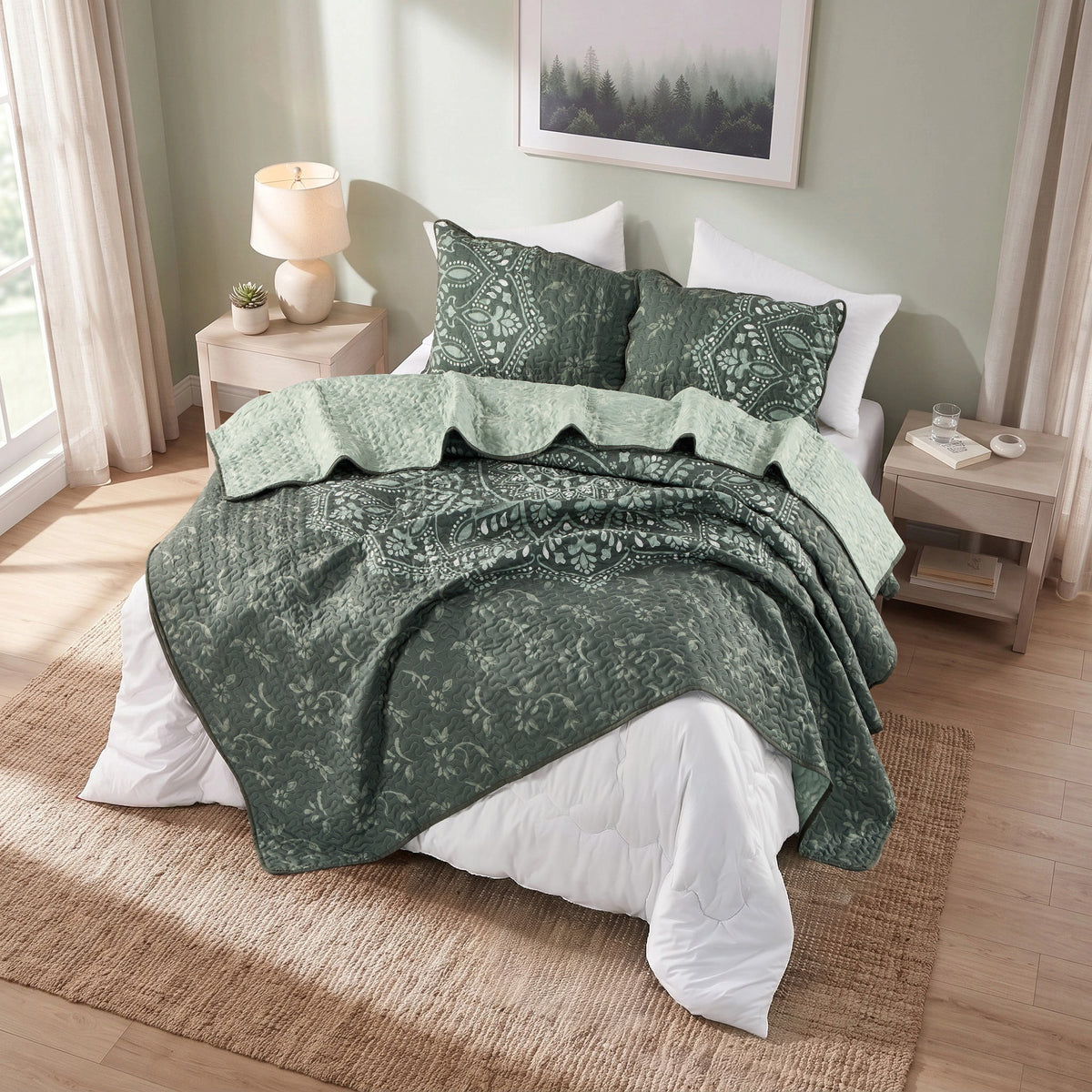 Elava Floral Medallion Quilt Mini Set