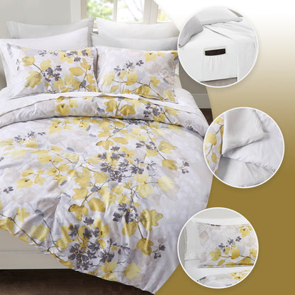 Medallion Pattern Bed in a Bag Bedding Comforter Set with Comforter, Flat Sheets, Fitted Sheets with Side Pockets