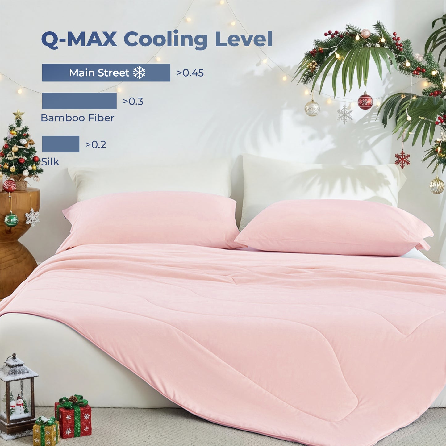 Cooling Comforter, Cooling Blanket for Hot Sleepers, Silky Smooth Summer Comforter