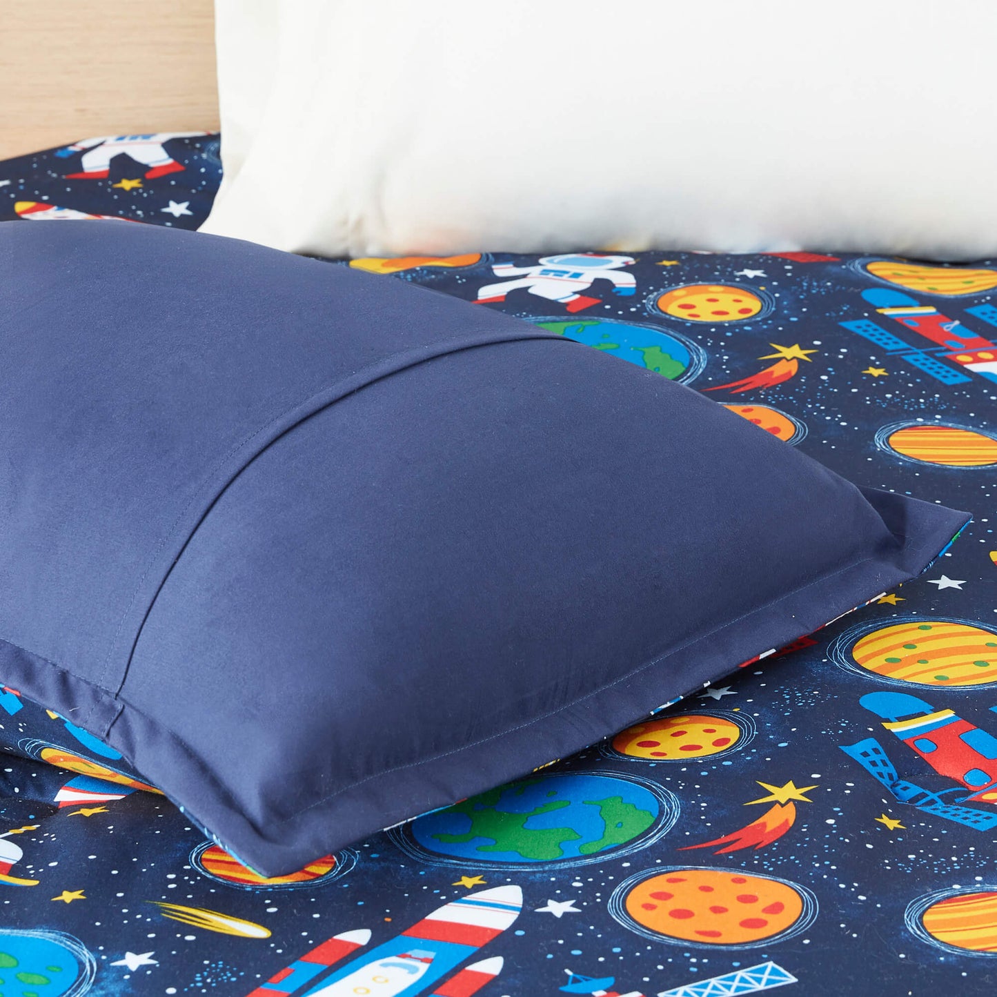 Jason Space Rocket  Boys Comforter Set with Decor Pillow