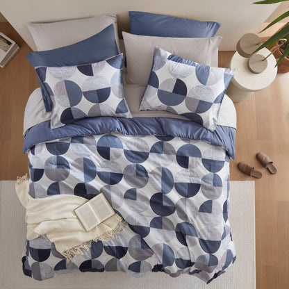 Round Geometric Print Comforter Mini Set
