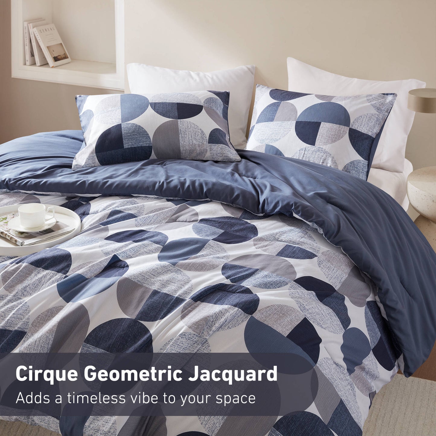 Round Geometric Print Comforter Mini Set