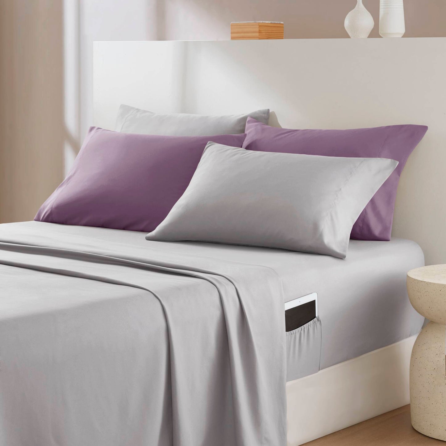 Round Geometric Print Comforter Set, Bed-in-a-Bag Bedding Set