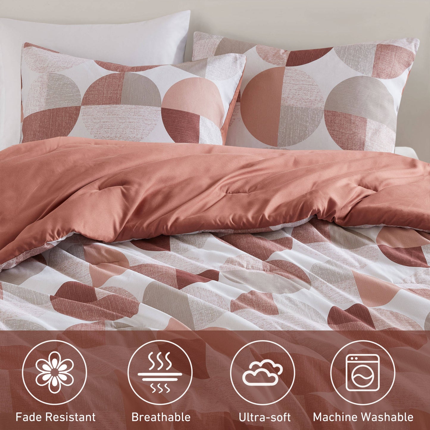 Round Geometric Print Comforter Mini Set