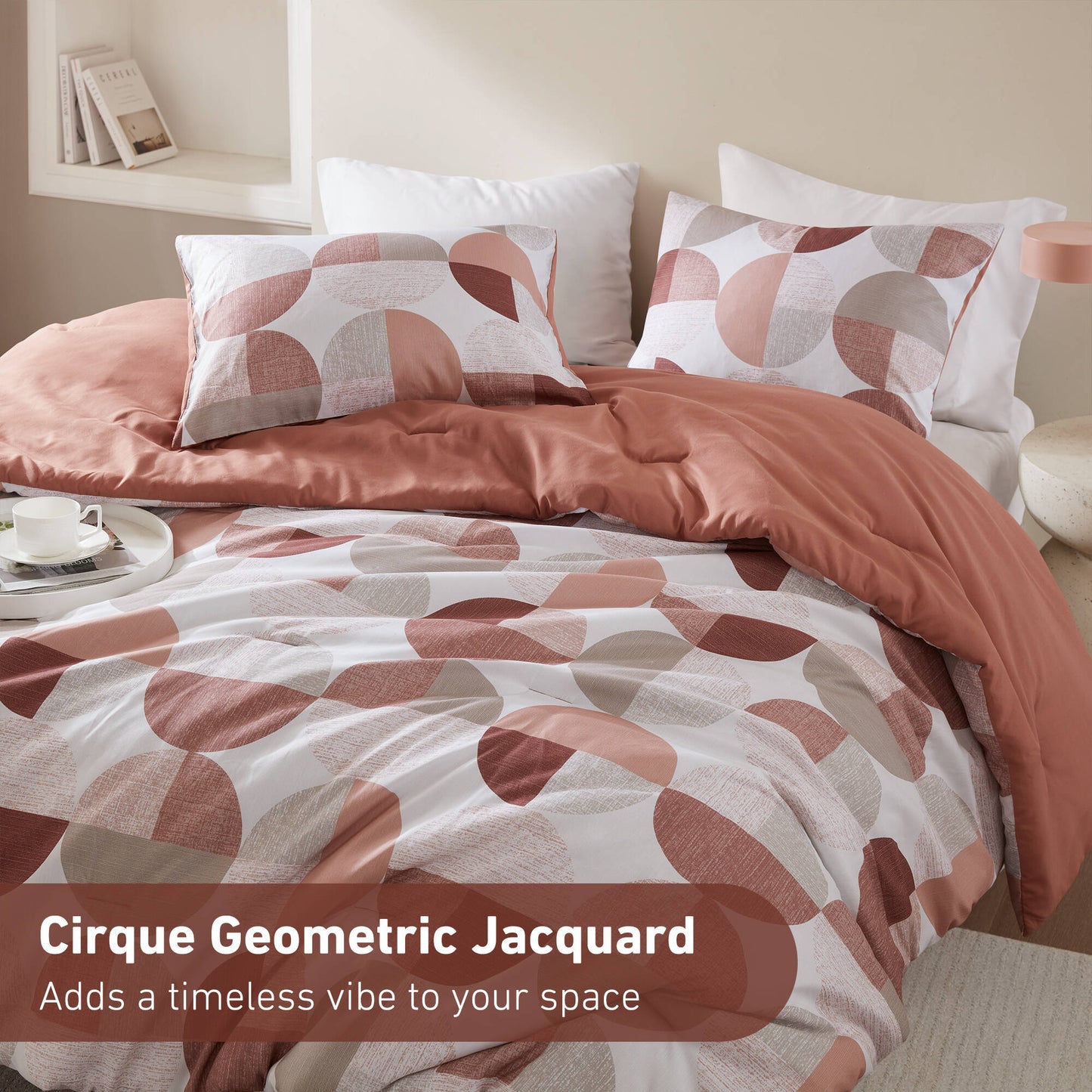 Round Geometric Print Comforter Mini Set
