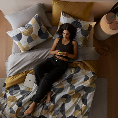 Round Geometric Print Comforter Mini Set