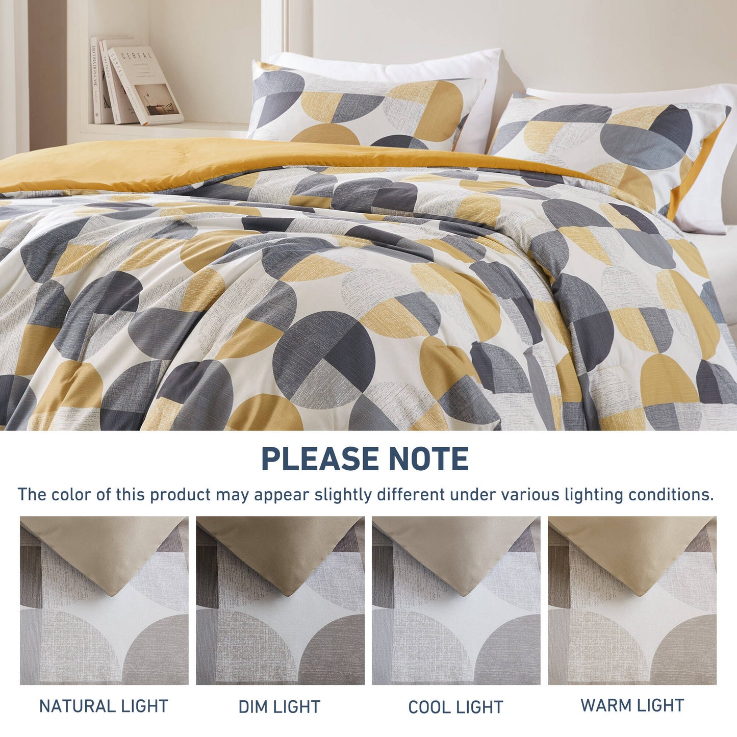 Round Geometric Print Comforter Mini Set
