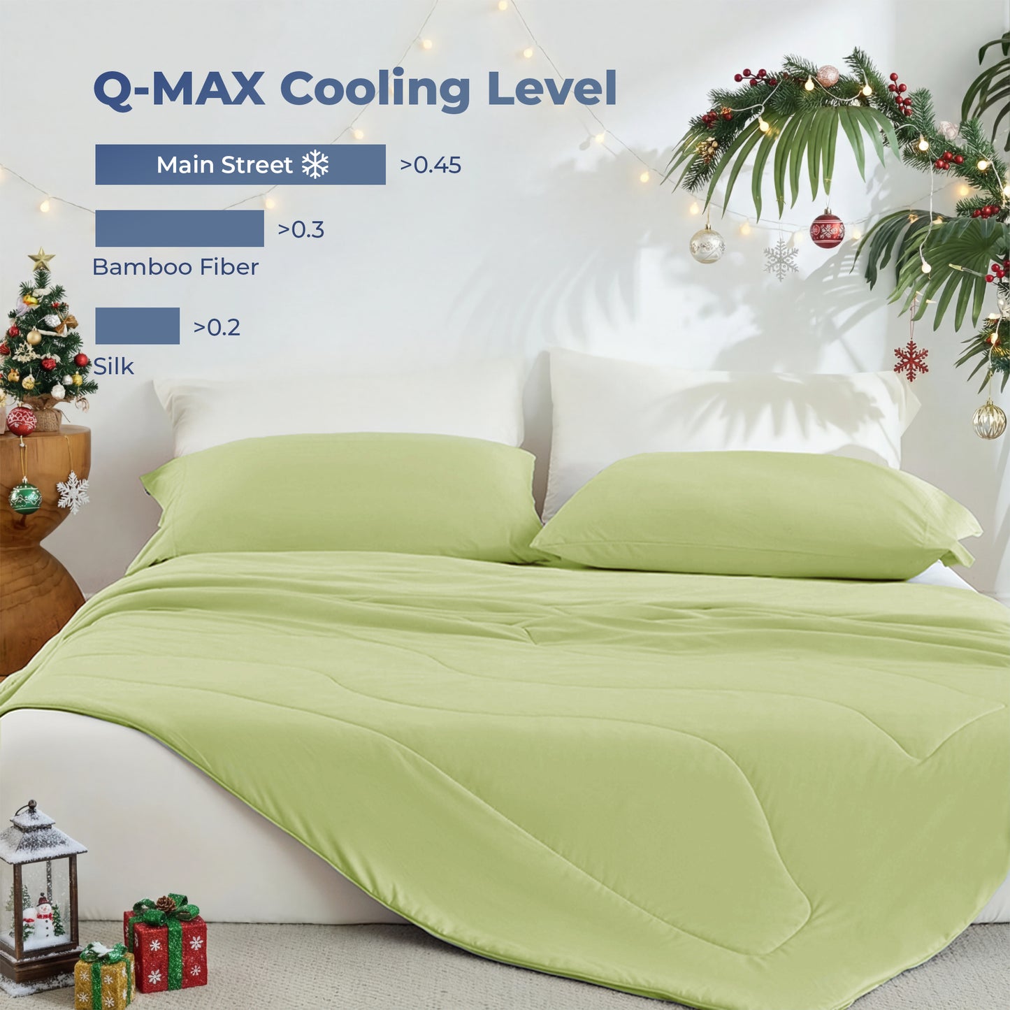 Cooling Comforter, Cooling Blanket for Hot Sleepers, Silky Smooth Summer Comforter
