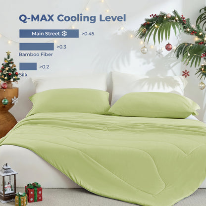 Cooling Comforter, Cooling Blanket for Hot Sleepers, Silky Smooth Summer Comforter