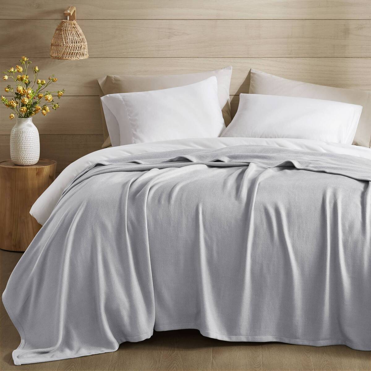 Rayon Diamond Jacquard Weave Cotton Blanket