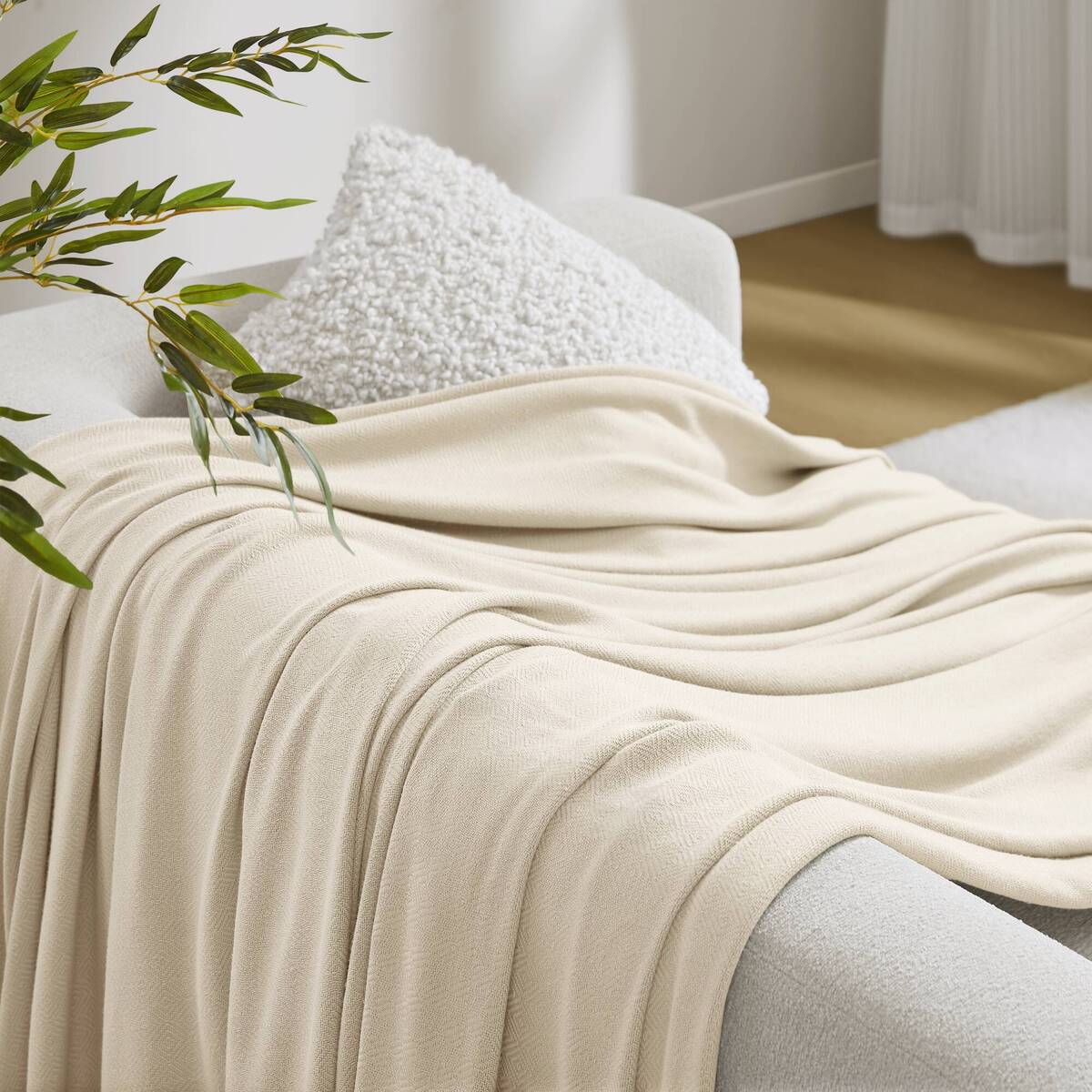 Rayon Diamond Jacquard Weave Cotton Blanket