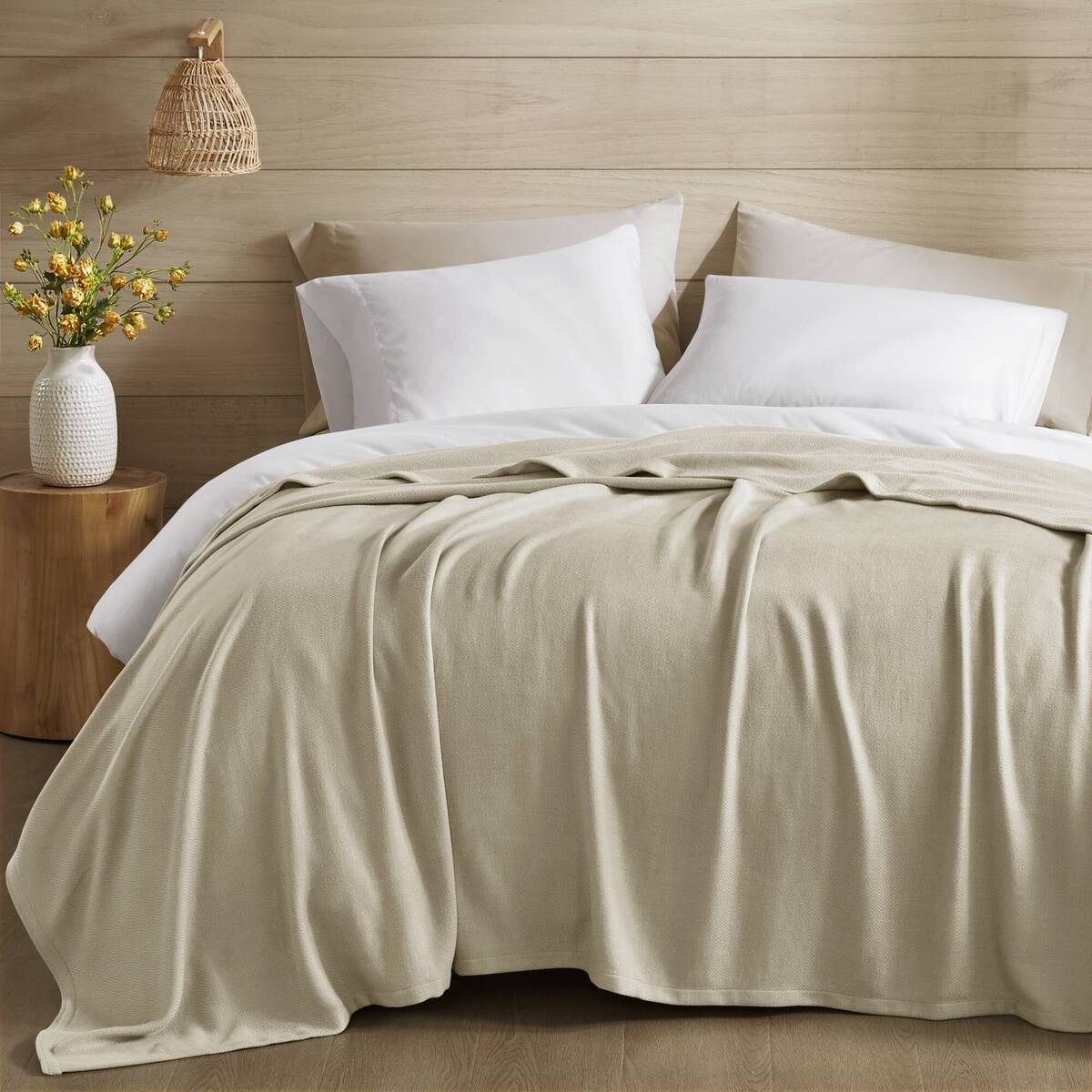 Rayon Diamond Jacquard Weave Cotton Blanket