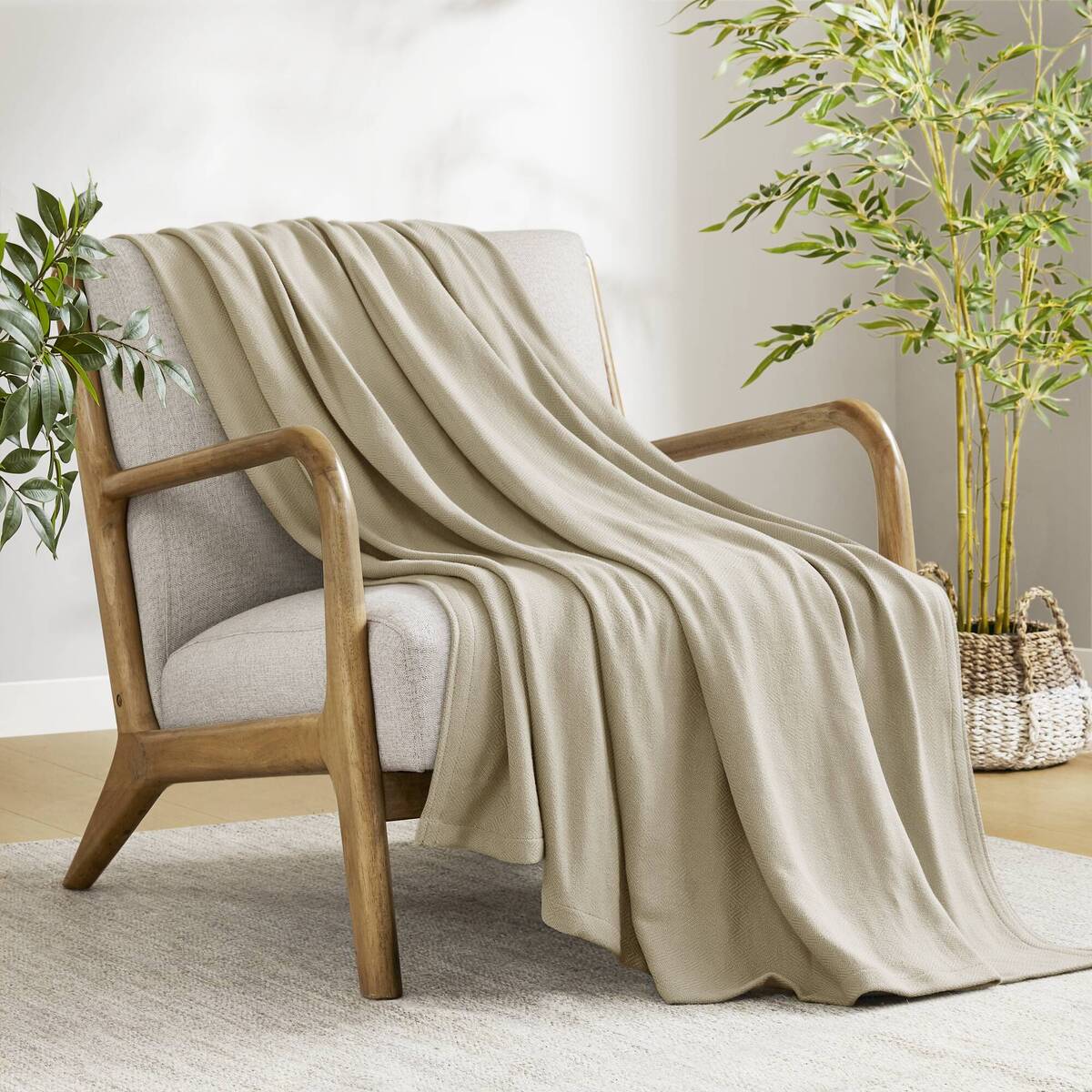 Rayon Diamond Jacquard Weave Cotton Blanket